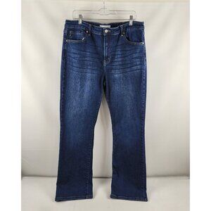 KanCan Jeans Women 16 Blue High Rise Flare Super Stretch Denim (36x31) KC200045D